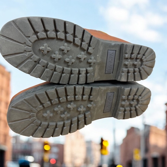 Share Vintage Polo Sport Ralph Lauren Boots Size 8.5 B Brown Leather Strap Buckl - Picture 7 of 10